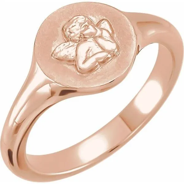 Cherub Angel Pinky Ring R43122:100:P 14KR Ellsworth Ellsworth