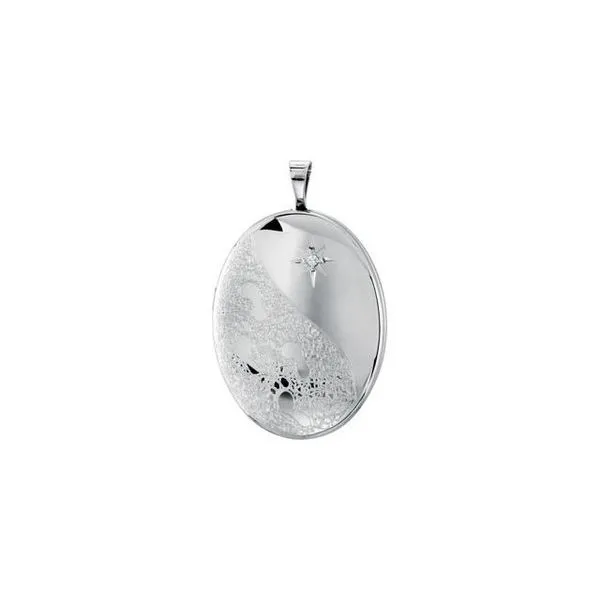 Oval Locket with Footprints