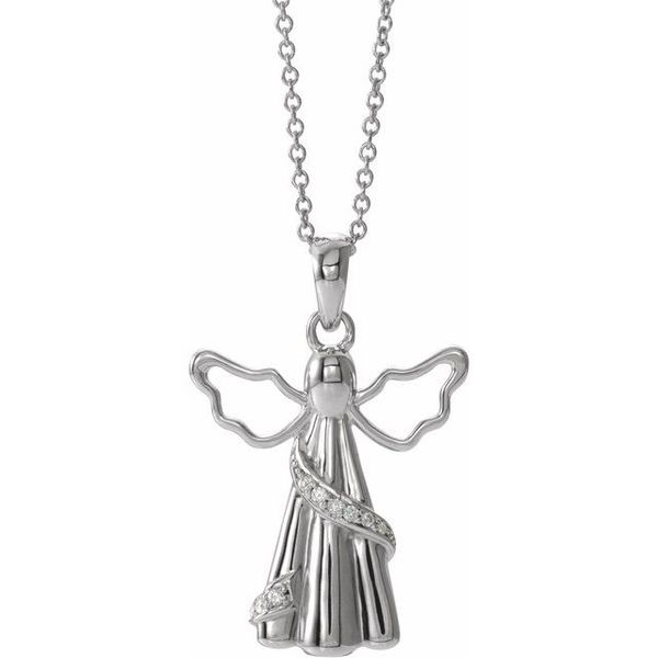 Stuller Angel Ash Holder Necklace R45394:6004:P | Crews Jewelry |  Grandview, MO