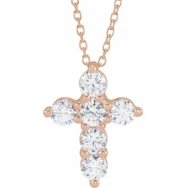 Lab created diamond hot sale cross pendant