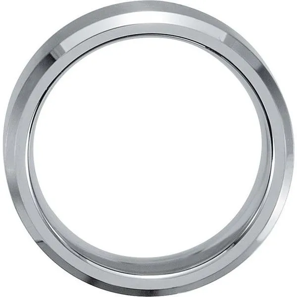 Beveled-Edge Inlay Flat Band with Satin Finish