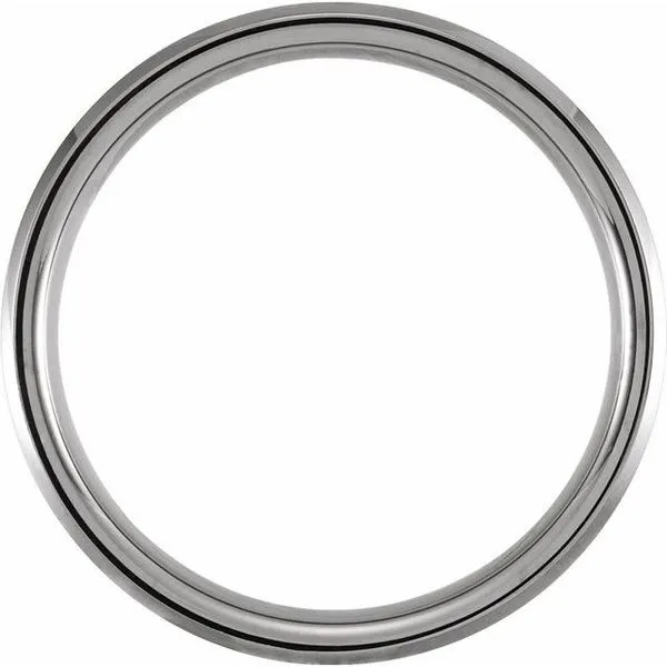 Beveled-Edge Acacia Wood Inlay Comfort-Fit Band