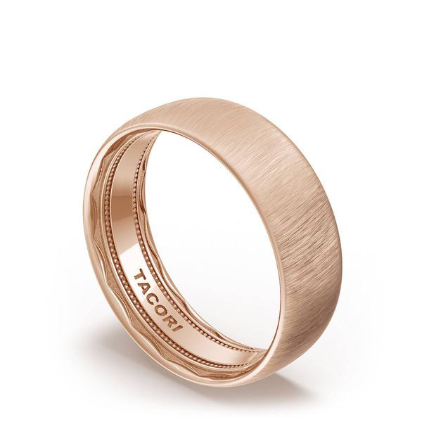 Classic Rounded in Satin Finish Wedding Band Image 3 Di'Amore Fine Jewelers Waco, TX