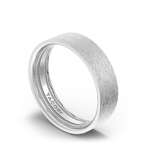 Classic Flat in Brushed Finish Wedding Band Image 3 Mitchell's Jewelry Norman, OK