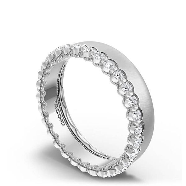 Satin Finish Eternity Wedding Band Image 3 Sather's Leading Jewelers Fort Collins, CO