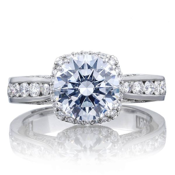 Round with Cushion Bloom Engagement Ring Comstock Jewelers Edmonds, WA