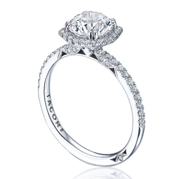 Cushion Bloom Engagement Ring Image 3 Di'Amore Fine Jewelers Waco, TX
