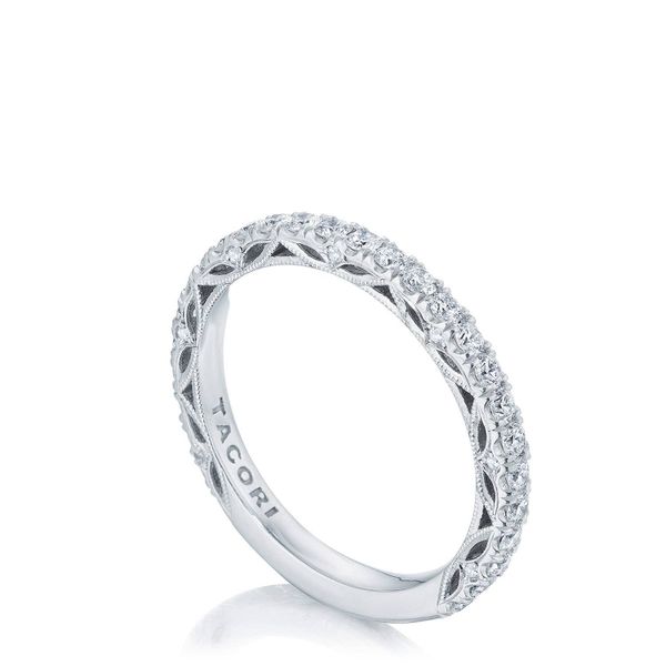 French Pav√© Diamond Wedding Band  Image 3 Mitchell's Jewelry Norman, OK