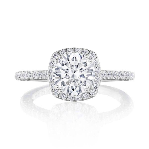 Cushion Bloom Engagement Ring Quenan's Fine Jewelers Georgetown, TX