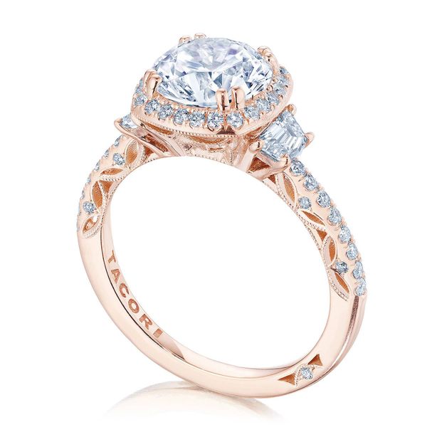 Cushion 3-Stone Engagement Ring Image 3 Di'Amore Fine Jewelers Waco, TX