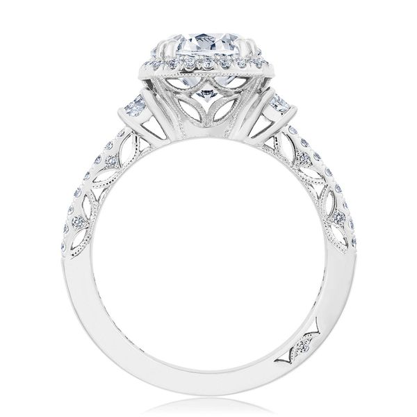 Cushion 3-Stone Engagement Ring Image 2 Sather's Leading Jewelers Fort Collins, CO