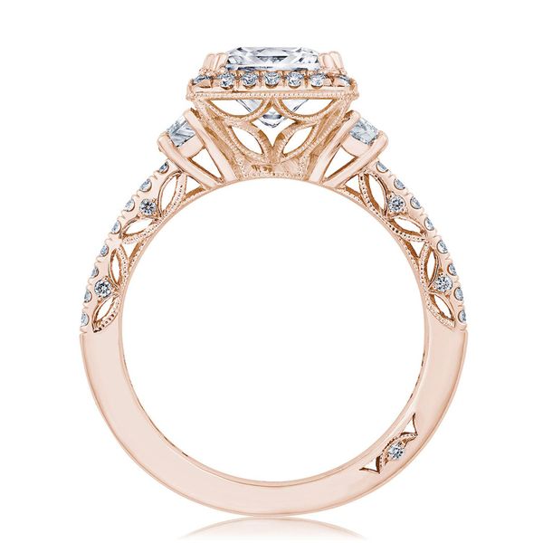 Princess 3-Stone Engagement Ring Image 2 Di'Amore Fine Jewelers Waco, TX