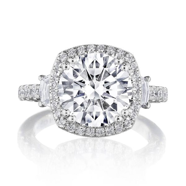 Cushion 3-Stone Engagement Ring Di'Amore Fine Jewelers Waco, TX