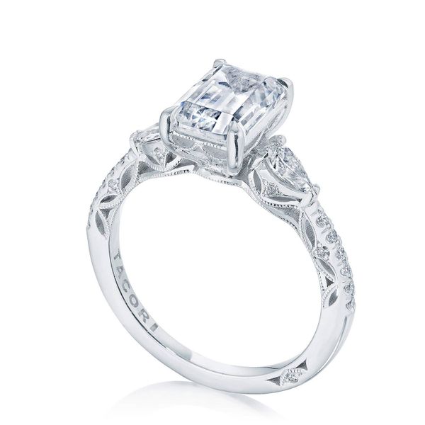 Emerald 3-Stone Engagement Ring Image 3 Simon Jewelers High Point, NC