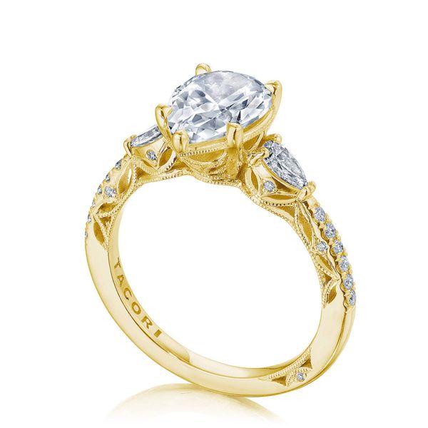 Pear 3-Stone Engagement Ring Image 3 Di'Amore Fine Jewelers Waco, TX