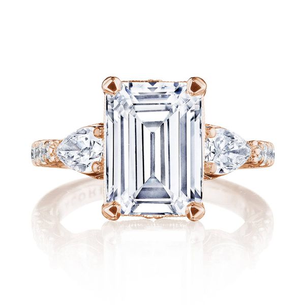 Emerald 3-Stone Engagement Ring Di'Amore Fine Jewelers Waco, TX