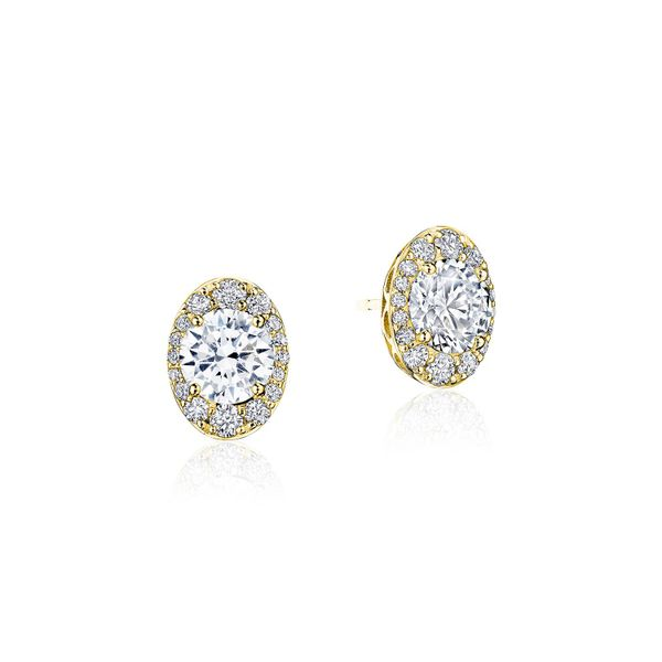 Blooming yellow gold earrings