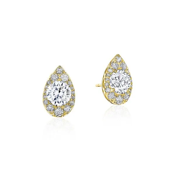 Diamond Blossom Studs, 14K Yellow or White Gold, Fine Jewelry, Downtown  Waco