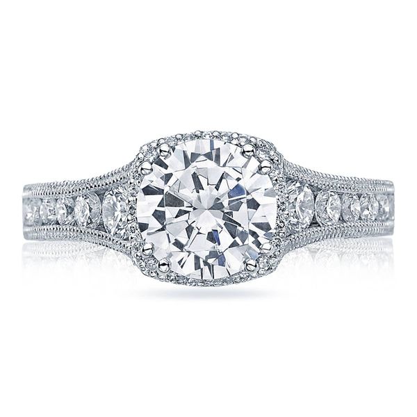 Round with Cushion Bloom Engagement Ring Cornell's Jewelers Rochester, NY