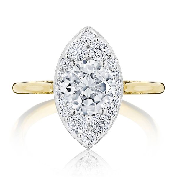Round, Marquise Bloom Engagement Ring Cornell's Jewelers Rochester, NY