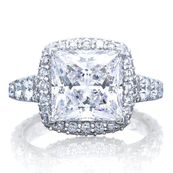 Princess with Cushion Bloom Engagement Ring The Diamond Ring Co San Jose, CA