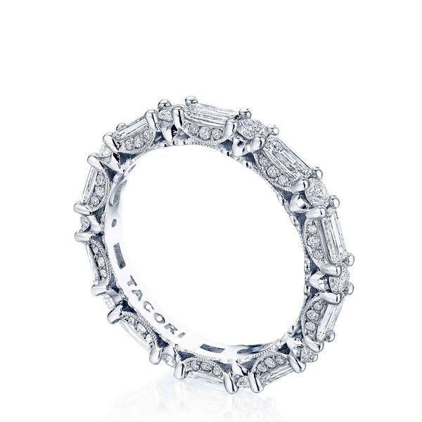Baguette and Round Diamond Eternity Band Image 2 Simon Jewelers High Point, NC