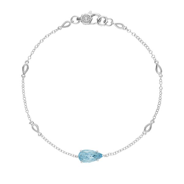 Solitaire Pear-Shaped Gem Bracelet with Sky Blue Topaz Comstock Jewelers Edmonds, WA