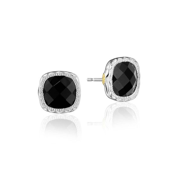 Cushion Gem Earrings with Black Onyx Comstock Jewelers Edmonds, WA