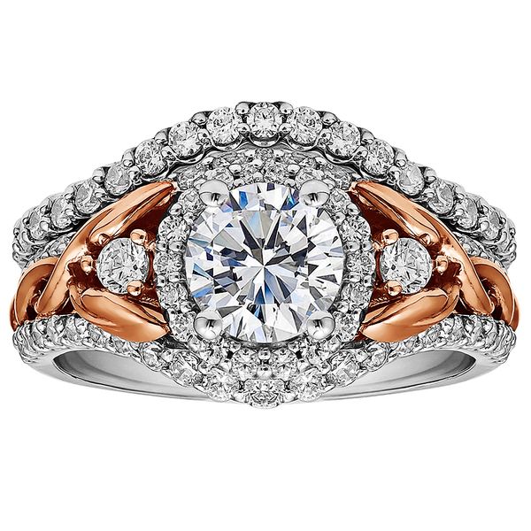 Round Diamond Halo Diamond Engagement Ring Image 4 Harris Jeweler Troy, OH