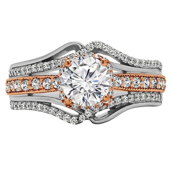 Round Cut Halo Diamond Vintage Engagement Ring Lennon's W.B. Wilcox Jewelers New Hartford, NY