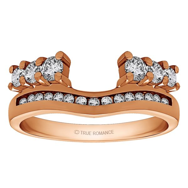 Marquise & Round Diamond Sunburst Halo Stack Ring Wrap - Abhika Jewels
