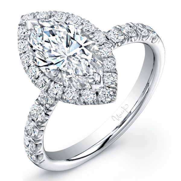 Uneek Signature Collection Halo Marquise Diamond Engagement Ring Parris Jewelers Hattiesburg, MS