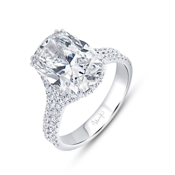 Uneek Signature Collection Split Cushion Cut Diamond Engagement Ring Diamond Showcase Longview, WA