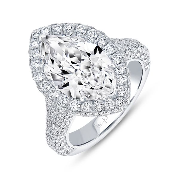 Uneek Signature Collection Halo Marquise Diamond Engagement Ring Meritage Jewelers Lutherville, MD