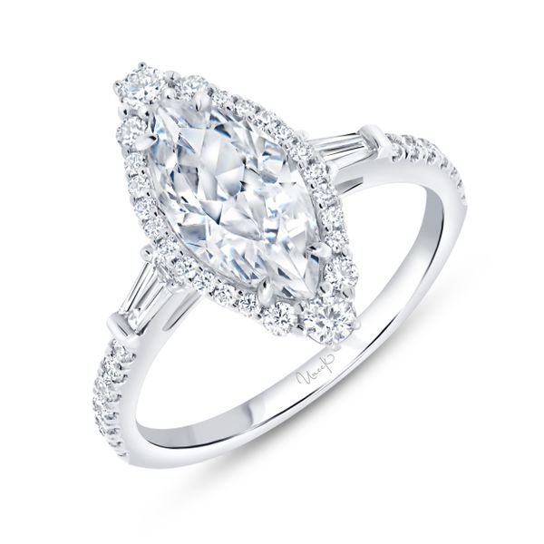 Uneek Petals Collection Halo Marquise Engagement Ring D. Geller & Son Jewelers Atlanta, GA