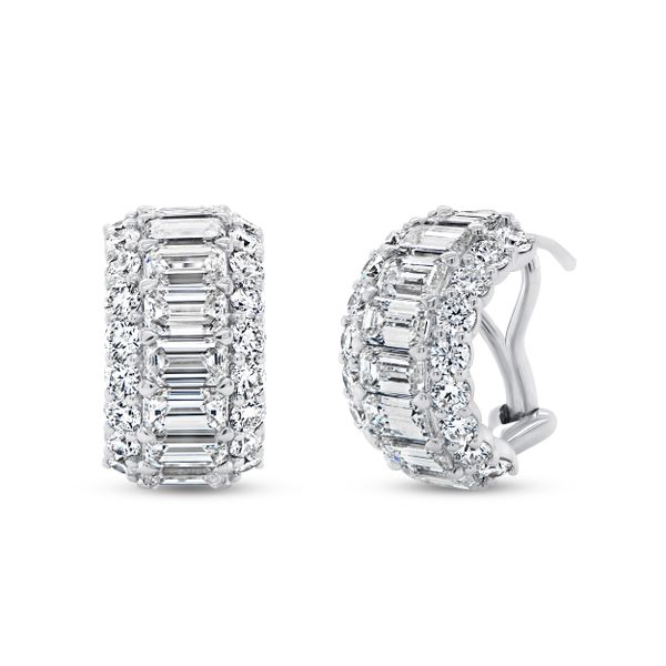 Uneek Signature Collection Emerald Cut Diamond Fashion Earrings Meritage Jewelers Lutherville, MD