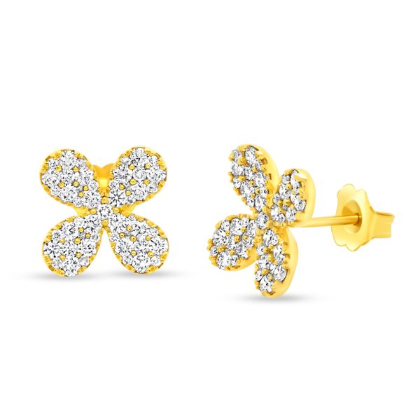 Uneek Vernal Floral Diamond Earrings Parris Jewelers Hattiesburg, MS