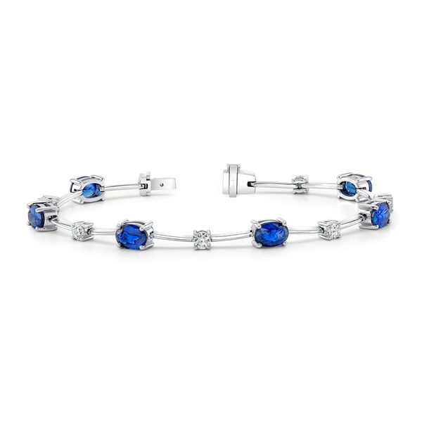 Uneek Blue Sapphire and Diamond Bracelet D. Geller & Son Jewelers Atlanta, GA