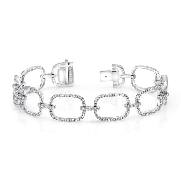 Uneek Modern Sophisticate Pave Diamond Link Bracelet Mystique Jewelers Alexandria, VA
