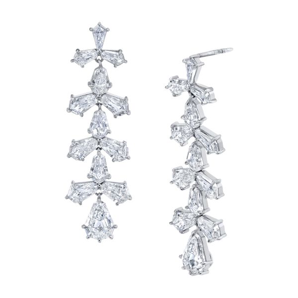 Uneek Shield Diamond Dangling Earrings Pickens Jewelers, Inc. Atlanta, GA