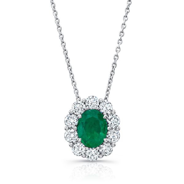 Uneek Emerald Diamond Pendant Mystique Jewelers Alexandria, VA
