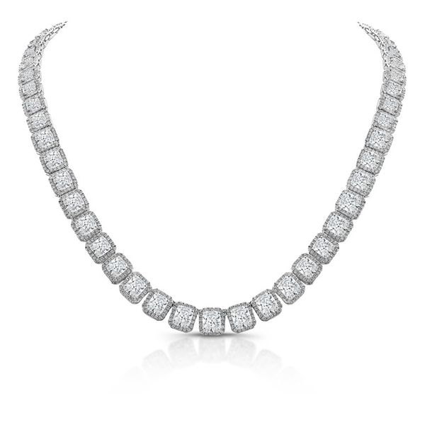 Maya Cushion Cut 2.5 Carat American Diamond Necklace
