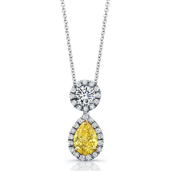 Uneek Natureal Collection Yellow Pear Diamond Pendant D. Geller & Son Jewelers Atlanta, GA