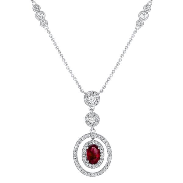 Uneek Ruby Diamond Necklace Mystique Jewelers Alexandria, VA