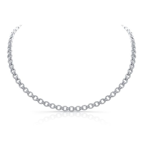 Uneek Diamond Pave Link Necklace Brummitt Jewelry Design Studio LLC Raleigh, NC