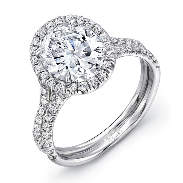 Uneek Silhouette Collection Halo Oval Shaped Engagement Ring D Uneek silhouette collection halo oval shaped engagement ring d