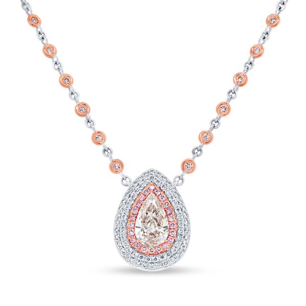 Uneek Pendant-Brooch Natureal Triple-Halo Pink Diamond Pendant Pickens Jewelers, Inc. Atlanta, GA