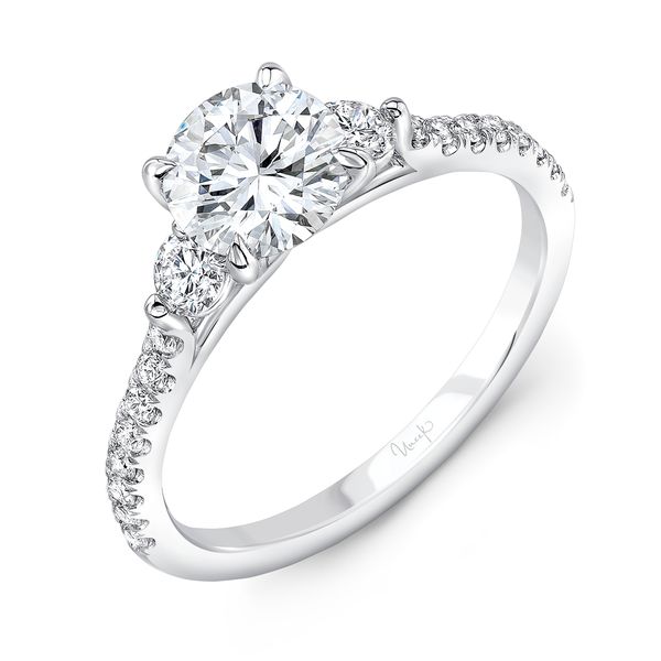 Uneek Round Timeless Diamond Engagement Ring Parris Jewelers Hattiesburg, MS