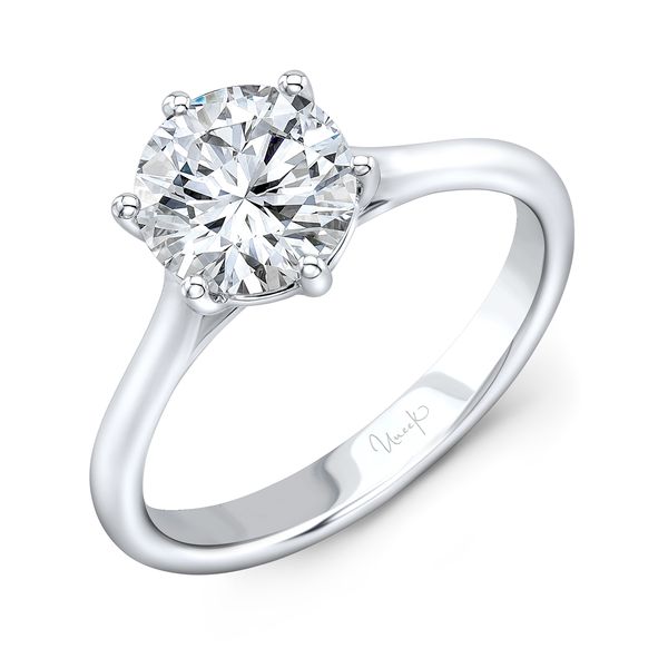 Uneek Round Diamond Engagement Ring Brummitt Jewelry Design Studio LLC Raleigh, NC
