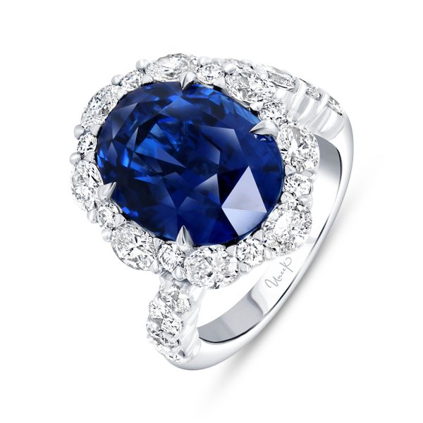 Uneek Precious Oval Blue Sapphire Engagement Mystique Jewelers Alexandria, VA